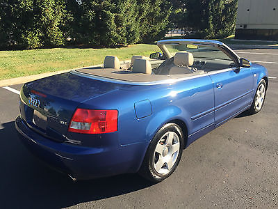 Audi : A4 1.8T 2003 audi a 4 1.8 turbo convertible with leather seats 1 owner only 83 k miles