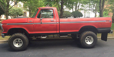 Ford : F-150 CUSTOM Classic Truck, Ford F150 Red 4x4 Lifted with BFG Offroad Tires RED