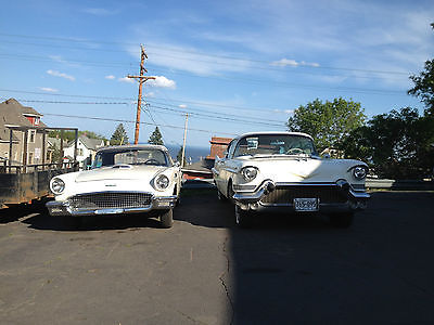 Cadillac : DeVille White & Chrome 1957 cadillac deville 4 dr as is where is cash