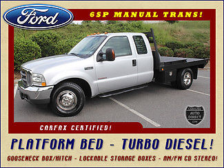 Ford : F-350 DRW XLT SuperCab RWD Flat/Platform Bed 6.0 l turbo diesel 6 sp manual gooseneck am fm cd stereo 4.10 limited slip axle
