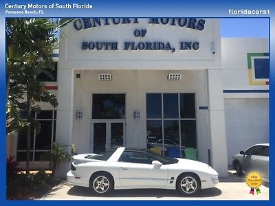 Pontiac : Trans Am NIADA Certified Manual Ram Air T-Tops Leather Low-Miles Warranty Ram Air T-Tops Non-Smoker Salt-Free Rust-Free White Leather