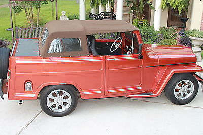 Willys : CUSTOM OVERLAND CONVERTIBLE WILLY'S CUSTOM CRUISER STREETROD 1953 custom willy s overland convertible cruiser street rod 327 engine