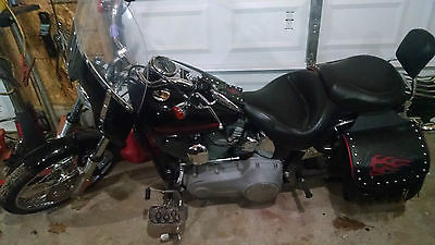 Harley-Davidson : Softail Harley Davison 2007 FXST Softail  w/ leather saddle bags ++ Sharp Bike++