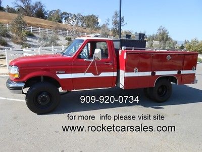 Ford : F-450 F450 Fire Truck utility bed dually  has foam fire apparatus and pump