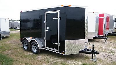 6X12 Enclosed Trailer Cargo Tandem V Nose 14 Utility Motorcycle 7 Lawn 2016
