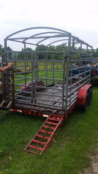 cattle rack for a flatbed trailer