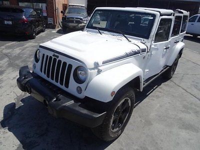Jeep : Wrangler 4WD POLAR EDITION 2014 jeep wrangler unlimited 4 wd polar edition repairable fixable project save