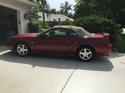 Ford : Mustang SR 2004 red tan ford mustang convertible v 6 40 th anniversary edition