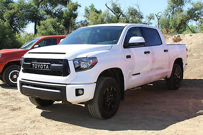 Toyota : Tundra TRD PRO Crewmax 4x4 Nav Heated Leather Bedliner New 2016 Tundra Crewmax White TRD PRO Leather 4x4 Navigation 4WD Spray Bedliner