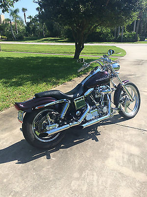 Harley-Davidson : Dyna 1994 dyna low rider burgundy too much chrome to mention