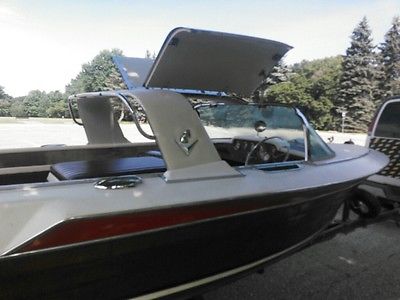 1966 Century Sabre 18' Wooden Utility Boat with a Gull Wing Top
