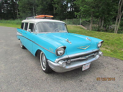 Chevrolet : Bel Air/150/210 1957 chevrolet belair townsman wagon daily driver 454 engine