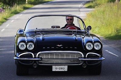 Chevrolet : Corvette 1961 chevrolet corvette ls 2 5 speed custom chassis brutally fast black beauty