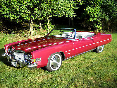 Cadillac : Eldorado Convertible 1974 eldorado convertible 34 k org cranberry mist showroom cond everything works