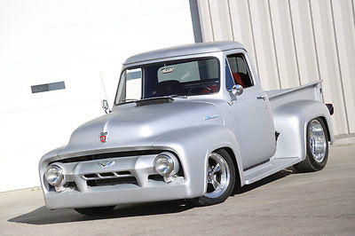 Ford : F-100 1954 ford f 100 pickup hot rod flat silver frame off restored