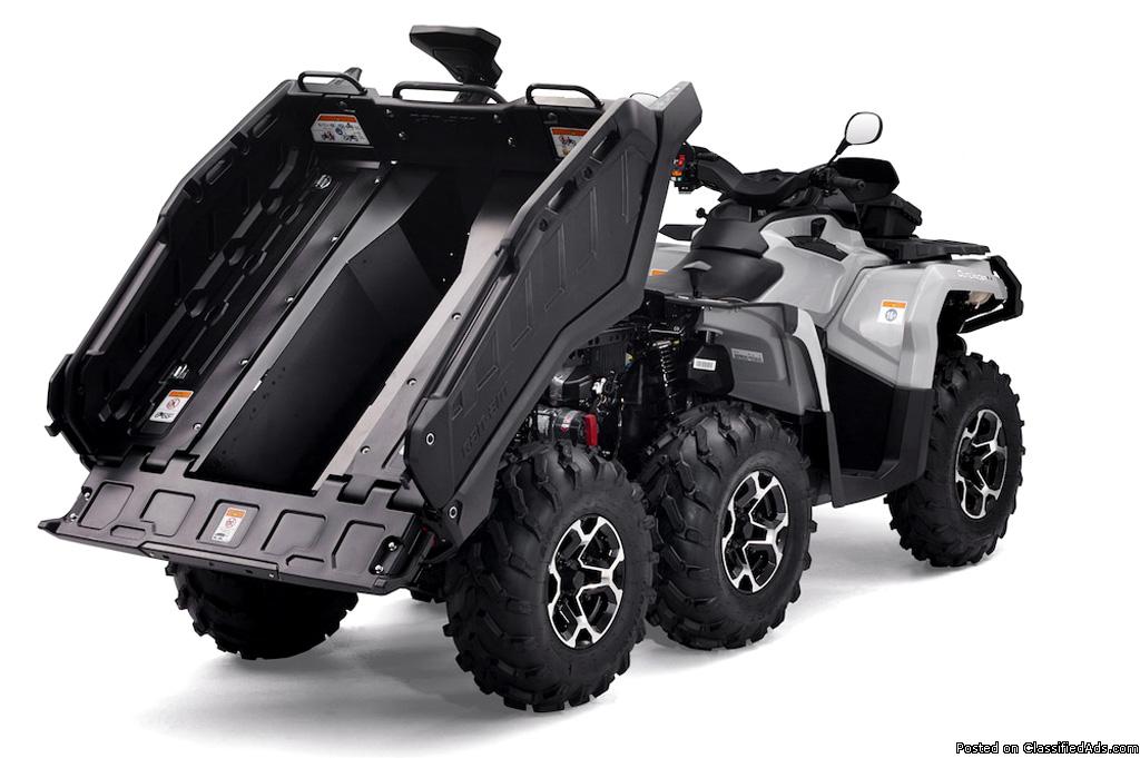 2015 Can-Am Outlander 6x6 XT 650 ATV in gray, ONLY $13649 at Jim Potts Motor...