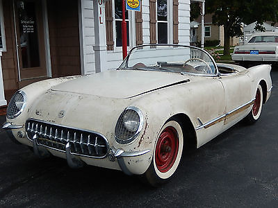 Chevrolet : Corvette Convertible * True Barn Find 1954 54 chevrolet chevy corvette c 1 2 door convertible