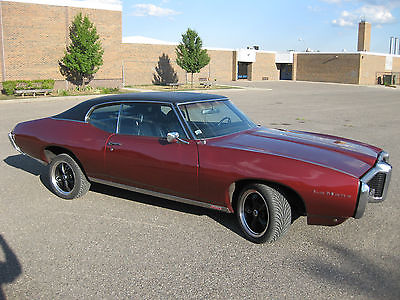 Pontiac : Le Mans Black Vinyl Top, 2-Door Coupe 1969 pontiac lemans red vinyl top v 8 engine th 350 automatic trans