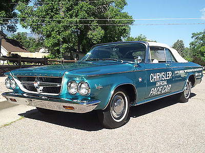 Chrysler : 300 Series 300 1963 chrysler 300 pace setter convertible loaded cold air am fm ps pb