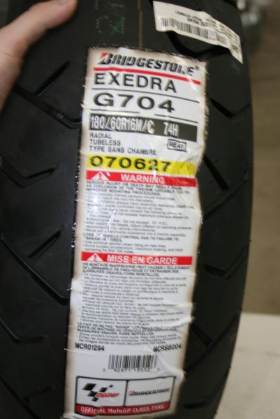 New Bridgestone Exedra Motorcycle Tire, 0