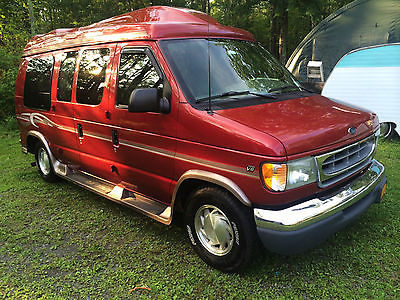 Ford : E-Series Van CONVERSION VAN EXCELLENT CONDITION 2002 e 150 econoline american conversion high top leather 5.4 tow package
