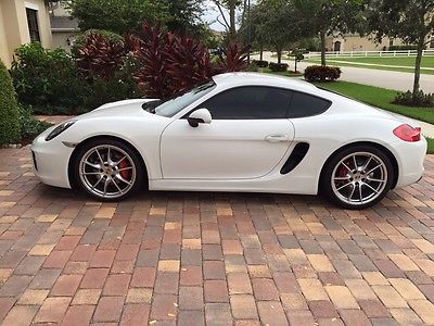 Porsche : Cayman S Like New 2014 Cayman S White with Black Leather