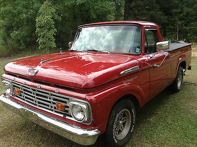 Ford : F-100 Custom Cab 1962 ford f 100 truck 350 chevy motor auto candy apple red tonneau cold air