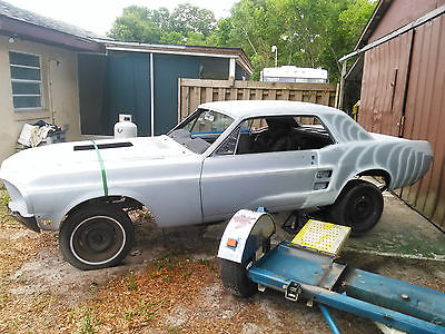Ford : Mustang Base 67 mustang coupe good straight body ford 9 rear ladder bar clear fl title