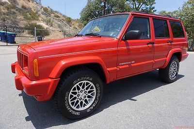 Jeep : Cherokee SUV 98 jeep cherokee sport limited xj suv low mile luxury leather loaded red 2 wd