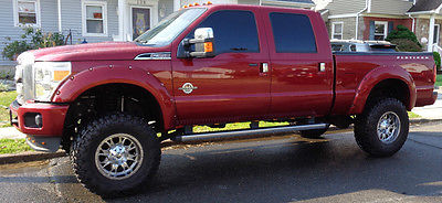 Ford : F-350 Platinum Edition 2014 ford f 350 ruby red 4 x 4 crew cab platinum edition diesel 6 in lift kit