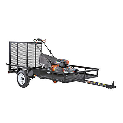 NEW 2014  5 X 8  STEEL UTILTY TRAILER WITH WOOD COVER FRONT WHEEL JACK LOWES 699