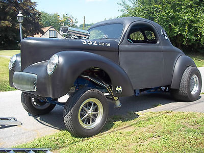 Willys 1941 41 willys coupe gasser drag race street hot rod
