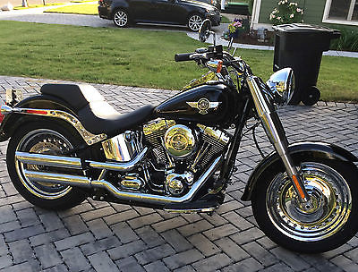 Harley-Davidson : Softail 2014 harley davidson flstf fatboy black excellent condition