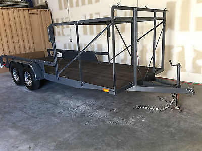 $8400 INVESTED -  FRESHLY PAINTED 18 FOOT TRAILER, RAMPS, & REMOVABLE UPPER DECK