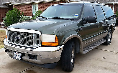 Ford : Excursion Limited Ford Excursion Limited 2001 V10 2wd Green 226K miles Texas 3rd row bench leather