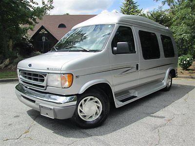 Ford : E-Series Van E-150 HIGH TOP CONVERSION 3 OWNER CLEAN CARFAX LEA 3 owner clean carfax sherrod high top conversion van leather quads rear bed 90 k