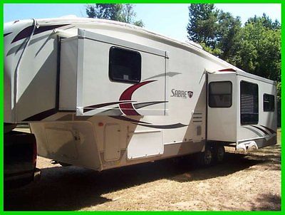 2011 Palomino Sabre 31RETS 36' Fifth Wheel 3 Slide Outs Queen Bed Fireplace TV