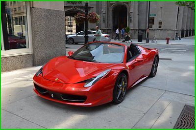 Ferrari : 458 2014 Ferrari 458 Spider One Owner Only 1500 Miles! 2014 ferrari 458 italia spider scuderia shields