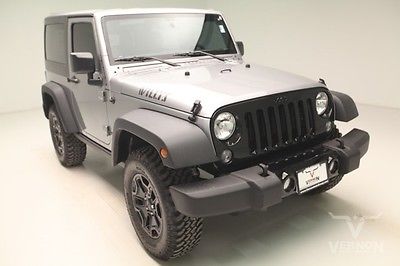 Jeep : Wrangler Willys Wheeler 4x4 2015 black cloth remote entry steering wheel control vvt vernon auto group