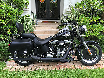 Harley-Davidson : Softail 2010 fatboy lo excellent condition flstfb only 1 822 miles tons of extras