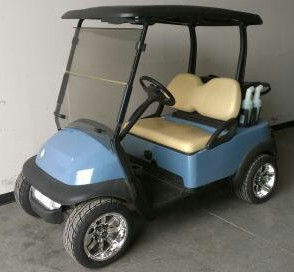 2012 Club Car Baby Blue 48v Precedent Golf Cart Custom Rims