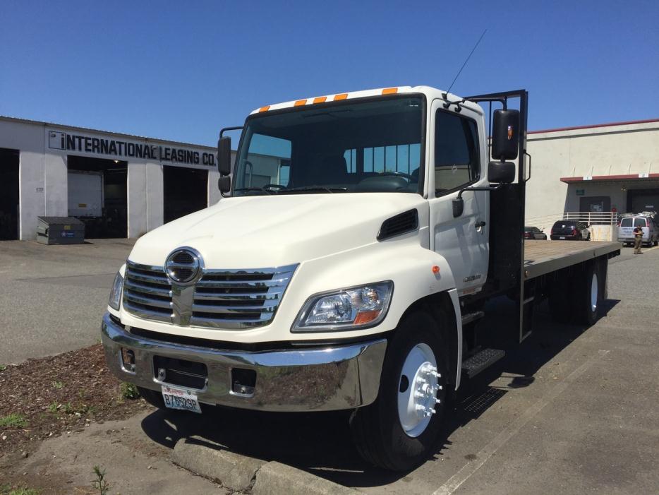 2010 Hino 268a  Flatbed Truck
