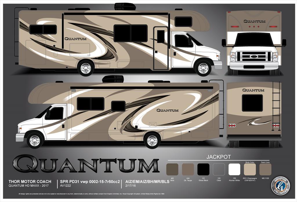 2017 Thor Motor Coach Quantum WS31 Luxury Class C Coach for Sa