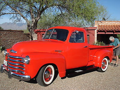 Chevrolet : Other Pickups 3100 1/2 ton 1951 classic chev truck 3100 frame off reblt chev 307 short block red showtruck