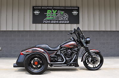 Harley-Davidson : Touring 2015 flrt free wheeler trike 1 of a kind 14 k in xtra s blacked out