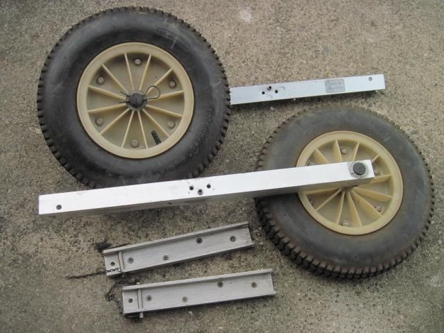 Aluminum Transom Launching Wheels For Inflatable Boat Tender, 0