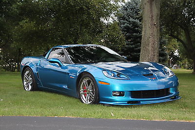 Chevrolet : Corvette 2LZ 2008 chevrolet corvette z 06 jet stream blue like new