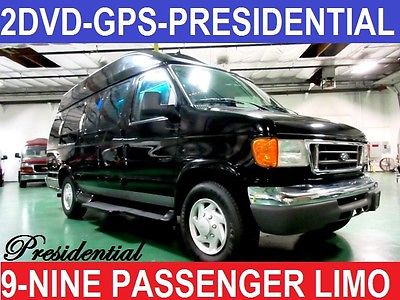 Ford : E-Series Van PRESIDENTIAL Presidential 9 Passenger Conversion Van,loaded 2DVD,GPS,RVC,MULTI COLOR LIGHTS