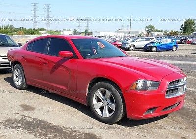 Dodge : Charger charger 2012 dodge charger se sedan 4 door 3.6 l for sale cheap repairable vehicle red