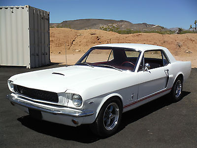 Ford : Mustang DELUXE 1966 mustang 289 v 8 c code california car built in san jose black yellow plates